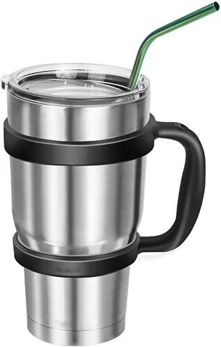 Miniatura 5 de 6 popotes de 10.5 pulgadas, popotes de acero inoxidable, popotes de metal reutilizables, pajitas de colores arcoíris para 20 vasos de acero