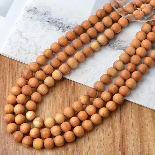 Miniatura 10 de MASSIVE BEADS - KIT de 960 cuentas de madera redondas sueltas mixtas naturales de 6 mm para hacer joyas, con hilo e agujas (12 de madera, 6 mm)