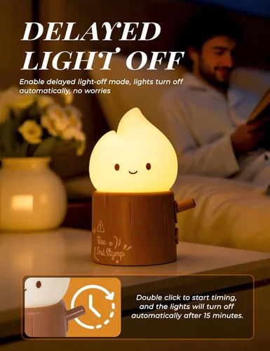 Miniatura 4 de 3 piezas de kits de luz nocturna acogedora de fogata, sonidos relajantes de la naturaleza, luz nocturna de ruido blanco para bebés y adultos