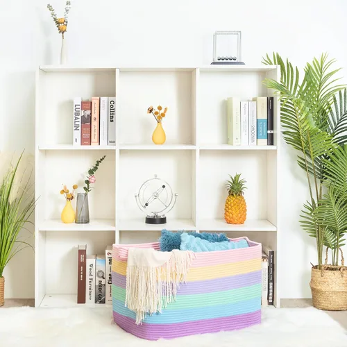 Miniatura 3 de MINTWOOD Design Cesta de almacenamiento rectangular de 22 pulgadas con asas para lavandería, toallas de piscina y zapatos, organizador de juguetes