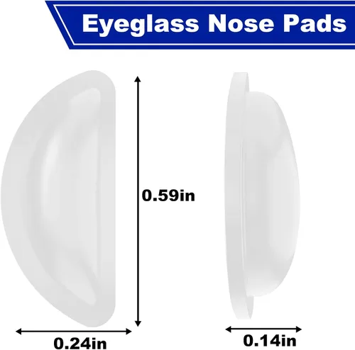 Miniatura 2 de SMARTTOP 20 pares de almohadillas para la nariz para gafas, bolsa de aire, silicona suave, antideslizante, almohadilla adhesiva para la nariz