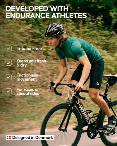 Miniatura 5 de DANISH ENDURANCE Maillot de ciclismo para hombre, manga larga, bolsillos, sin etiquetas, secado rápido