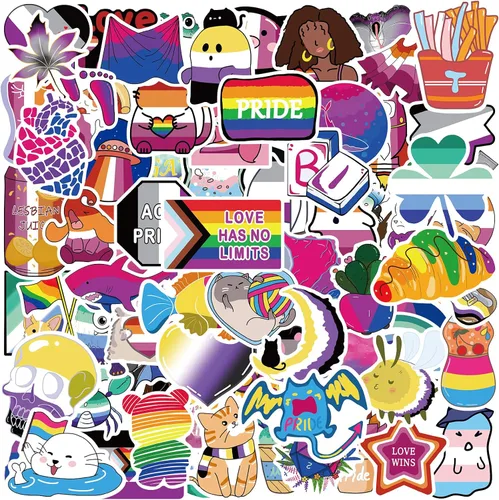 Miniatura 8 de Pegatinas de Orgullo Trans, 50 PIEZAS Adhesivos Transgénero FTM al Por Mayor para Accesorios de Celebración de Orgullo Trans, Desfiles, Decoración