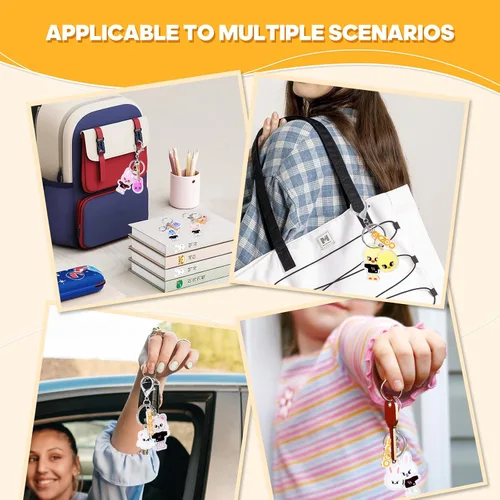 Miniatura 7 de Llavero de dibujos animados para niños, llavero de niños callejeros, colgante de animal lindo, acrílico de doble cara patrón SKZ mochila colgante