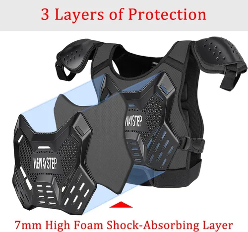 Miniatura 2 de Protector de Pecho para Bicicleta de Tierra para Niños - Chaleco de Armadura de Motocicleta Motocross con Rodilleras y Coderas - Traje de Protección