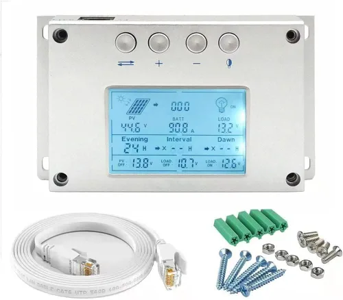 Miniatura 9 de Controlador de Carga MPPT 100 amperios 12V/24V Auto, Regulador de Carga de Panel Solar 100A con Pantalla LCD Retroiluminada Máxima 100V para Batería