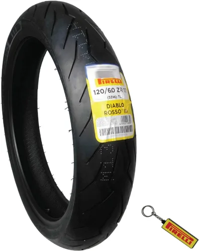 Miniatura 17 de Pirelli Diablo Rosso III 110/70ZR17 54W - Neumático delantero de motocicleta de alto rendimiento, duradero y confiable para bicicletas deportivas