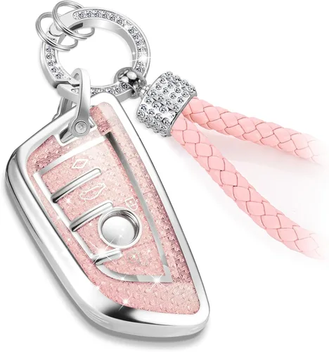 Miniatura 39 de para Buick - Funda para llavero con llavero de cuerda trenzada metálica anti-pérdida mejorada, carcasa suave de TPU exquisita para Avenir Envision