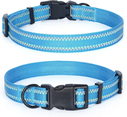 Miniatura 22 de Mile High Life Collar para perro Collares reflectantes de nailon para perros Collares ligeros para cachorros Collares rosados para perros 3