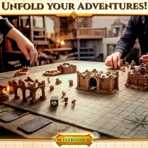 Miniatura 4 de 10 alfombrillas de juego DND + más – Incluye 6 mapas de batalla de juego de mesa de Calabozos y Dragones – Cuadrícula cuadrada de 1 pulgada – Arenas