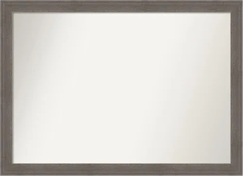 Miniatura 447 de Amanti Art Espejo de pared personalizado no biselado (24.5 x 24.5 pulgadas), marco gris marrón alta, varios tamaños personalizados, espejo de baño