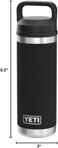 Miniatura 7 de YETI Rambler Botella de 18 oz, aislada al vacío, de acero inoxidable con tapa Chug, negro