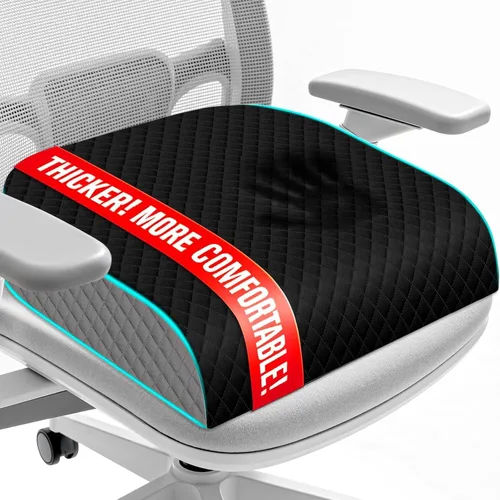 Miniatura 10 de Cojín de asiento, cojín de espuma viscoelástica para silla para aliviar el dolor de ciática y cadera, cojín antideslizante para oficina, hogar