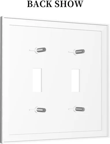 Miniatura 913 de Placa Decorativa de Pared de Granja Rústica con Cuerno de Madera para Puerta de Granero 1 Banda Duplex Cubiertas de Toma Eléctrica Soltera