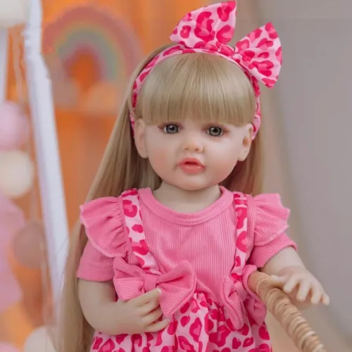 Miniatura 23 de 20 pulgadas dormido bebé Reborn 3D pintura piel con venas visibles cuerpo muñeca de tela, vinilo suave juguete de niña recién nacida como un Muñeca