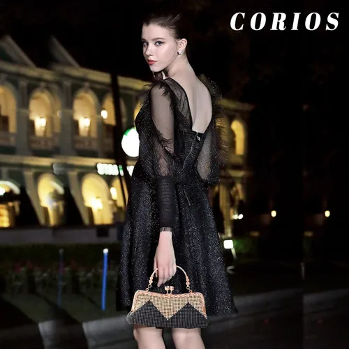 Miniatura 2 de Bolso de mano de noche para mujer, bolso de cristal con diamantes de imitación
