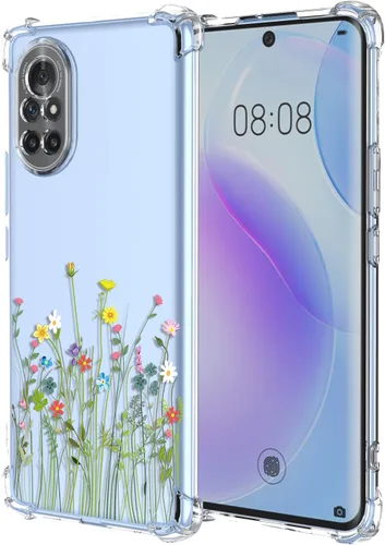 Miniatura 19 de Funda para Huawei Nova Y61 Clear Flower Phone Case Soft TPU a prueba de golpes, antiarañazos, funda protectora para Huawei Nova Y61, flores coloridas