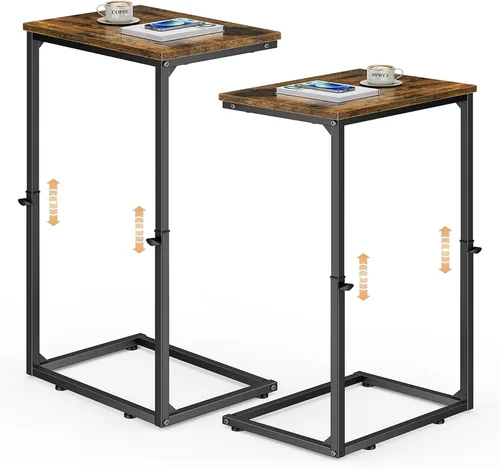 Miniatura 21 de Vagusicc C Shaped End Table for Couch, 33.2'' Tall C Table Adjustable Height Side Table, Small Side Table for Small Spaces, Couch Tables that Slide