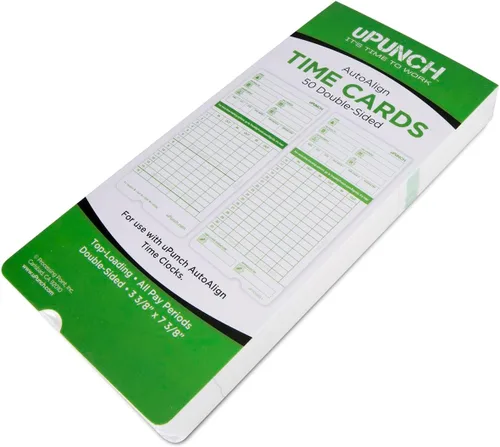 Miniatura 8 de 5 tarjetas de tiempo uPunch para HN3 color verde 300 tarjetas de tiempo Upunch