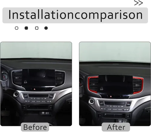 Miniatura 2 de Marco de ventilación de aire para consola central para Honda Pilot 2019-2022/Ridgeline 2021-2023/Passport 2019-2023, consolas centrales de automóvil
