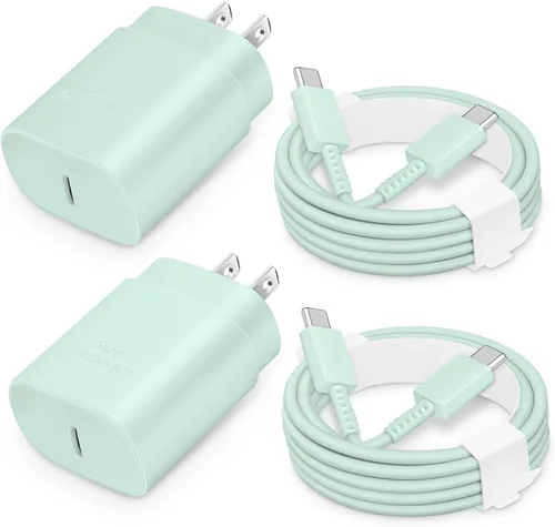 Miniatura 10 de Bloque de Carga Rápida USB-C de 25W con Cable C a C [Compatible con PD PPS] para Galaxy S24/S23/S22, Pixel 8/7, Z Flip 5, iPhone 17/16/15 - Cargador