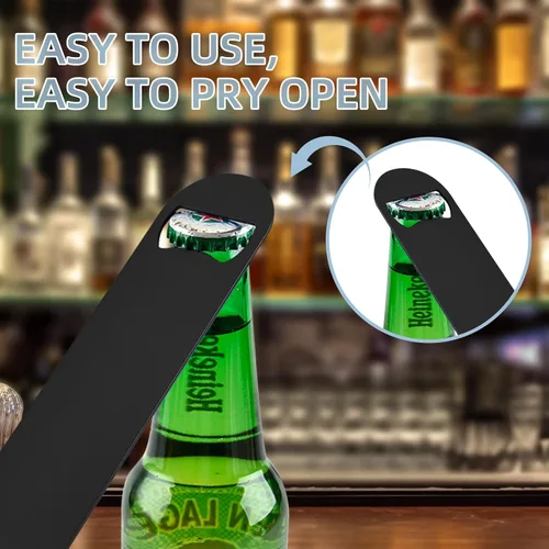 Miniatura 4 de Paquete de 50 abridores planos de botellas de cerveza de acero inoxidable de 7 pulgadas, abridor de botellas de cerveza para barman cocina, bar