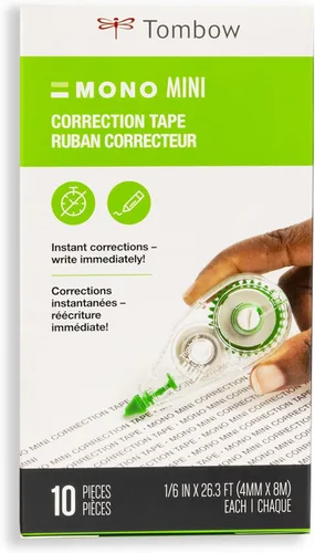 Miniatura 2 de Tombow Mono mini cinta correctora, Transparente Paquete de 10