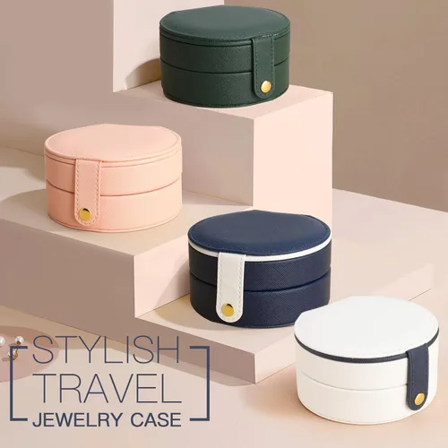Miniatura 7 de RASIEYA Organizador de joyas de viaje, elegante y pequeño joyero de viaje para mujeres y niñas, accesorios esenciales de viaje, regalo ideal