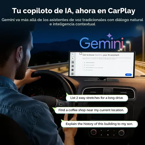 Miniatura 5 de LAMTTO Pantalla AI CarPlay de 11 pulgadas con aplicaciones de descarga de Google-Play y Gemini, 8 núcleos suaves, juego inalámbrico para Android