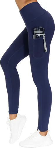 Miniatura 5 de THE GYM PEOPLE Pantalones de yoga gruesos de cintura alta con bolsillos, control de abdomen, leggings de yoga para mujer