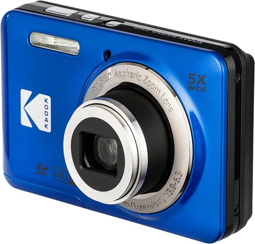 Miniatura 6 de Kodak Pixpro FZ55 - Cámara digital (azul) El paquete incluye: tarjeta de memoria de 128 GB, batería recargable, cargador de batería, trípode