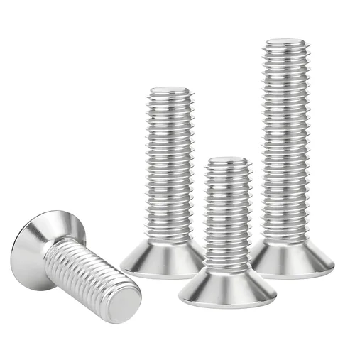 Miniatura 7 de Tornillos de cabeza plana M4 de 0.787 in, tornillo y perno de cabeza plana M4-0.028x0.787 in, pernos avellanados de acero inoxidable, accionamiento