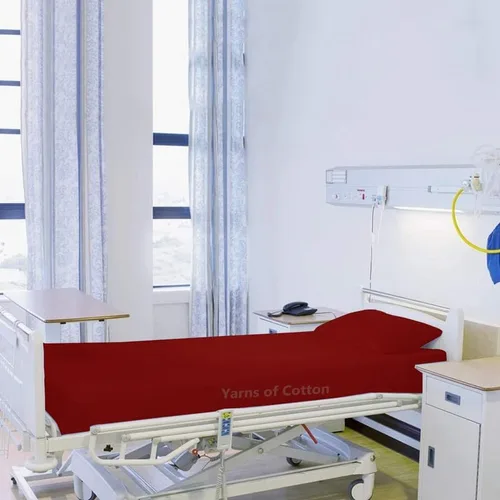Miniatura 2 de Juego de sábanas de 3 piezas de algodón puro de alta calidad, sábanas bajeras planas para cama de hospital, 100% algodón egipcio de 400 hilos
