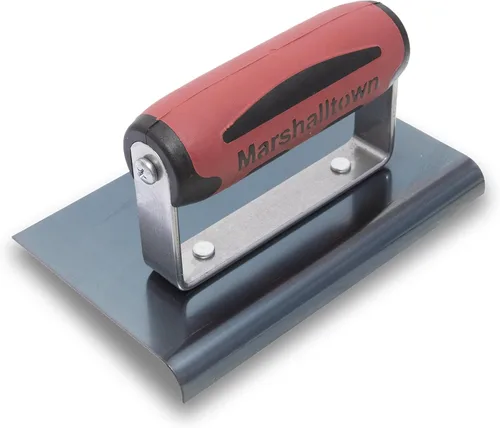 MARSHALLTOWN Bordeadora de hormigón recta, hoja de acero azul de 6 x 4, 1/2 labio x radio 3/8, fabricado en los Estados Unidos, 158BD