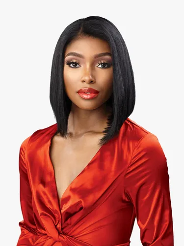 Miniatura 2 de Sensationnel 100% cabello humano virgen 15A 13x4 HD encaje peluca - BOB 10 (negro natural)
