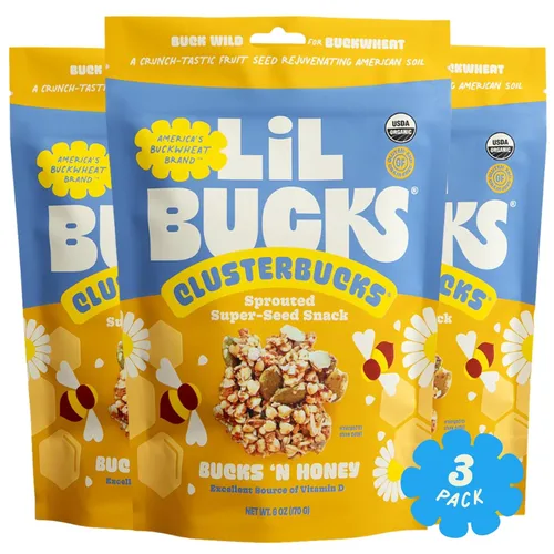 Miniatura 10 de Clusterbucks Superfood Clusters – Granola sin cereales, apta para dieta keto con trigo sarraceno germinado cultivado de forma regenerativa – Snack