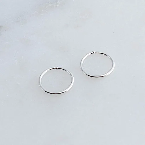 Miniatura 37 de Aretes de aro dorados y plateados para cartílago, nariz, tabique, oreja, hélix, tragus, joyería para mujer, hipoalergénicos, pequeños aros