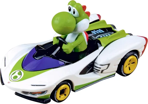Carrera 64183 Mario Kart P-Wing Yoshi 1:43 Escala Coche Analógico de Carreras de Ranuras GO Slot Car Juego de Pista de Carrera de Juguete