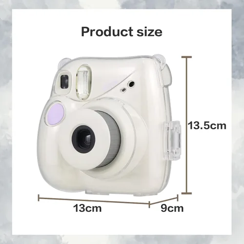 Miniatura 3 de MUZIRI KIKONKOO - Funda transparente para cámara Fuji Instax Mini 7+/ Mini 7 Plus con correa ajustable