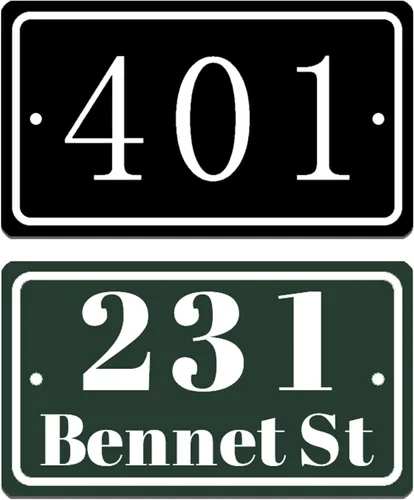 Miniatura 14 de Placa de dirección acrílica personalizada, letrero de dirección horizontal, utilizado para casa, puerta, calle o buzón Hengkuan-2