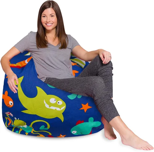 Miniatura 38 de Posh Beanbags - Sillón puff Azul Rey Sólido
