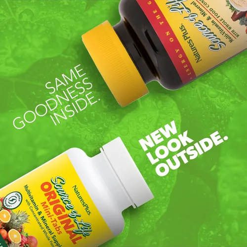 Miniatura 2 de NaturesPlus Source of Life - 90 mini tabletas - Suplemento multivitamínico y mineral - Apoya la energía natural y el bienestar general - Sin gluten