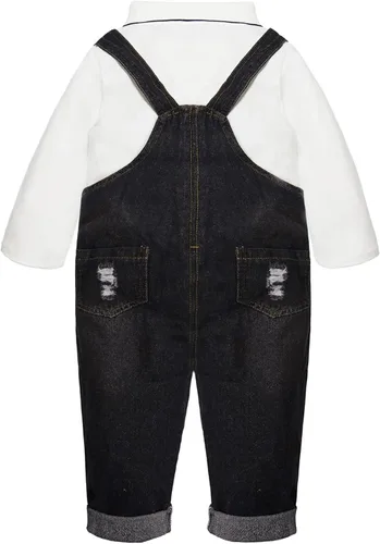 Miniatura 14 de Conjunto de pantalones de jean para bebés y niños pequeños