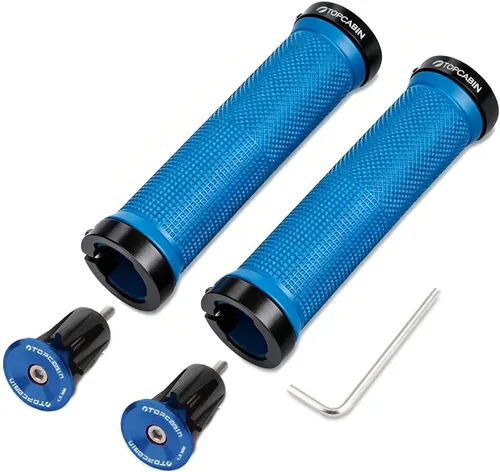 Miniatura 8 de TOPCABIN - Puños de manillar de bicicleta de doble bloqueo - Puños de goma cómodos para BMX y bicicleta de montaña