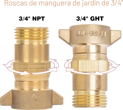 Miniatura 2 de Regulador de presión de agua de latón Hourleey para RV, regulador de agua para cámper de RV con pantalla filtrante, protector para cámpers