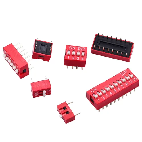 Miniatura 2 de Taiss Juego surtido de 35 interruptores de inmersión de doble fila, 1, 2, 3, 4, 6, 8, 10 posiciones, 0.100 in, montaje en PCB, interruptor DIP