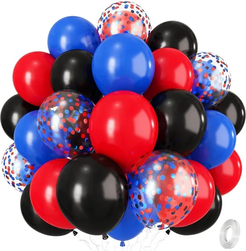 Miniatura 12 de Globos de látex de confeti azul turquesa, azul claro, menta, verde, plateado y blanco, juego de globos de látex de confeti, azul aguamarina, blanco