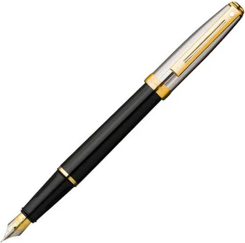 Miniatura 15 de Sheaffer Prelude - Bolígrafo de laca de ónix negro con tapa de paladio perseguido y ribete chapado en oro de 22 quilates