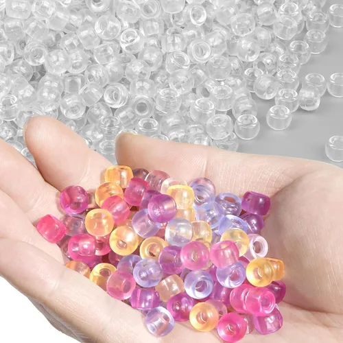 Miniatura 7 de Cuentas de plástico con forma de estrella, corazón, mariposa, caramelo y pony para hacer joyas, cuentas para el Día de San Valentín, cuentas