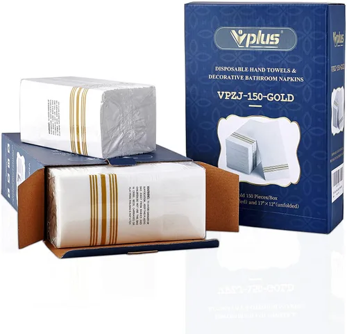 Miniatura 7 de Vplus Paquete de 150 unidades de toallas de baño desechables para invitados, servilletas decorativas de baño, suaves y absorbentes, toallas de mano